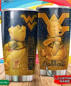 Personalized Pooh West Virginia Mountaineers Tattoo 20oz Tumbler Personalized Pooh West Virginia Mountaineers Tattoo 20oz Tumbler