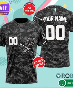 Personalized San Antonio Spurs Camo 3D All Over Print T Shirt