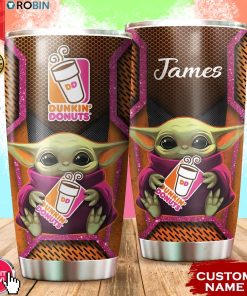 Personalized Name Baby Yoda Hug Dunkin’ Donuts 20oz Tumbler Personalized Name Baby Yoda Hug Dunkin’ Donuts 20oz Tumbler