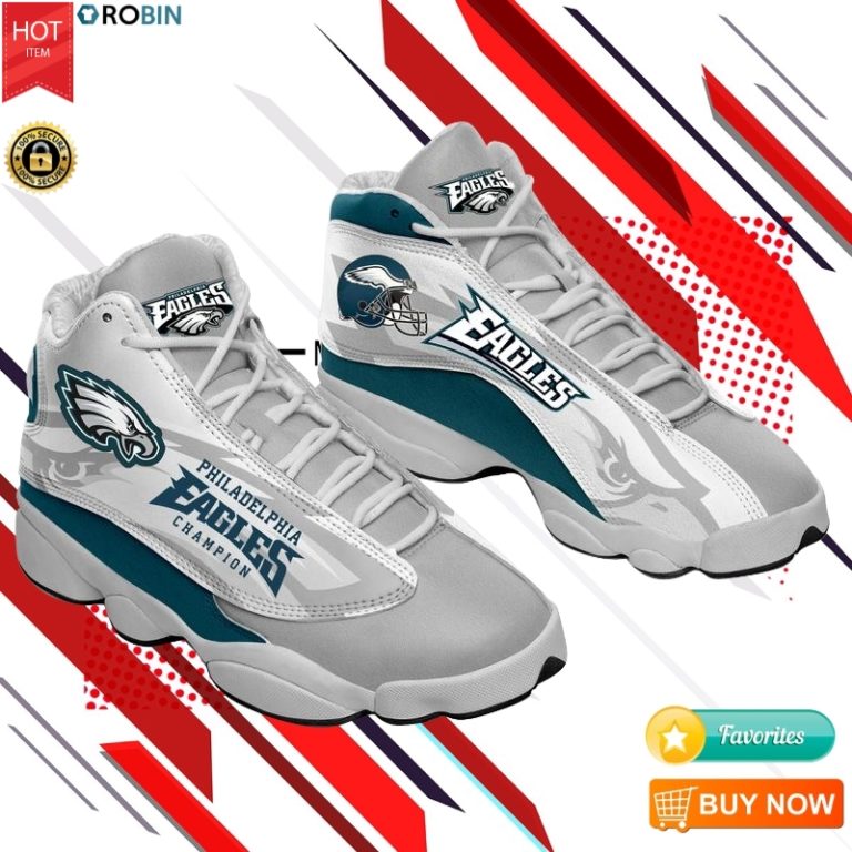 Philadelphia Eagles Team Sneakers Football Team Jordan 13 Shoes
