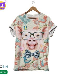 Happy Pig  3D All Over Print T-Shirt