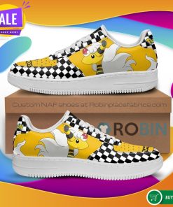 Poke Ampharos Air Force Sneakers Checkerboard Custom Pokemon NAF Shoes