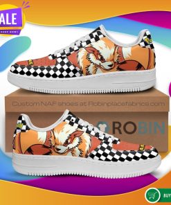 Poke Arcanine Air Force Sneakers Checkerboard Custom Pokemon NAF Shoes