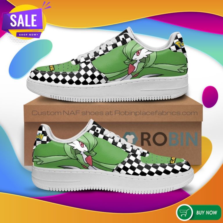 Poke Gardevoir Air Force Sneakers Checkerboard Custom Pokemon NAF Shoes