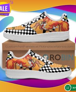 Poke Infernape Air Force Sneakers Checkerboard Custom Pokemon NAF Shoes