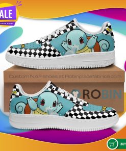 Poke Squirtle Air Force Sneakers Checkerboard Custom Pokemon NAF Shoes