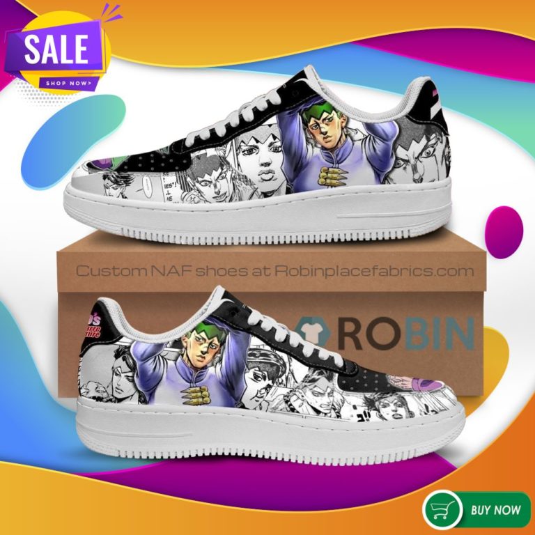 Rohan Kishibe Air Force Sneakers Manga Style JoJo Anime NAF Shoes