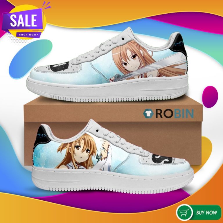 SAO Asuna Yuuki Air Force Shoes Sword Art Online Anime Sneakers