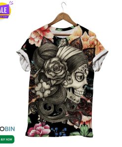 Day Of The Dead Lady  3D All Over Print T-Shirt