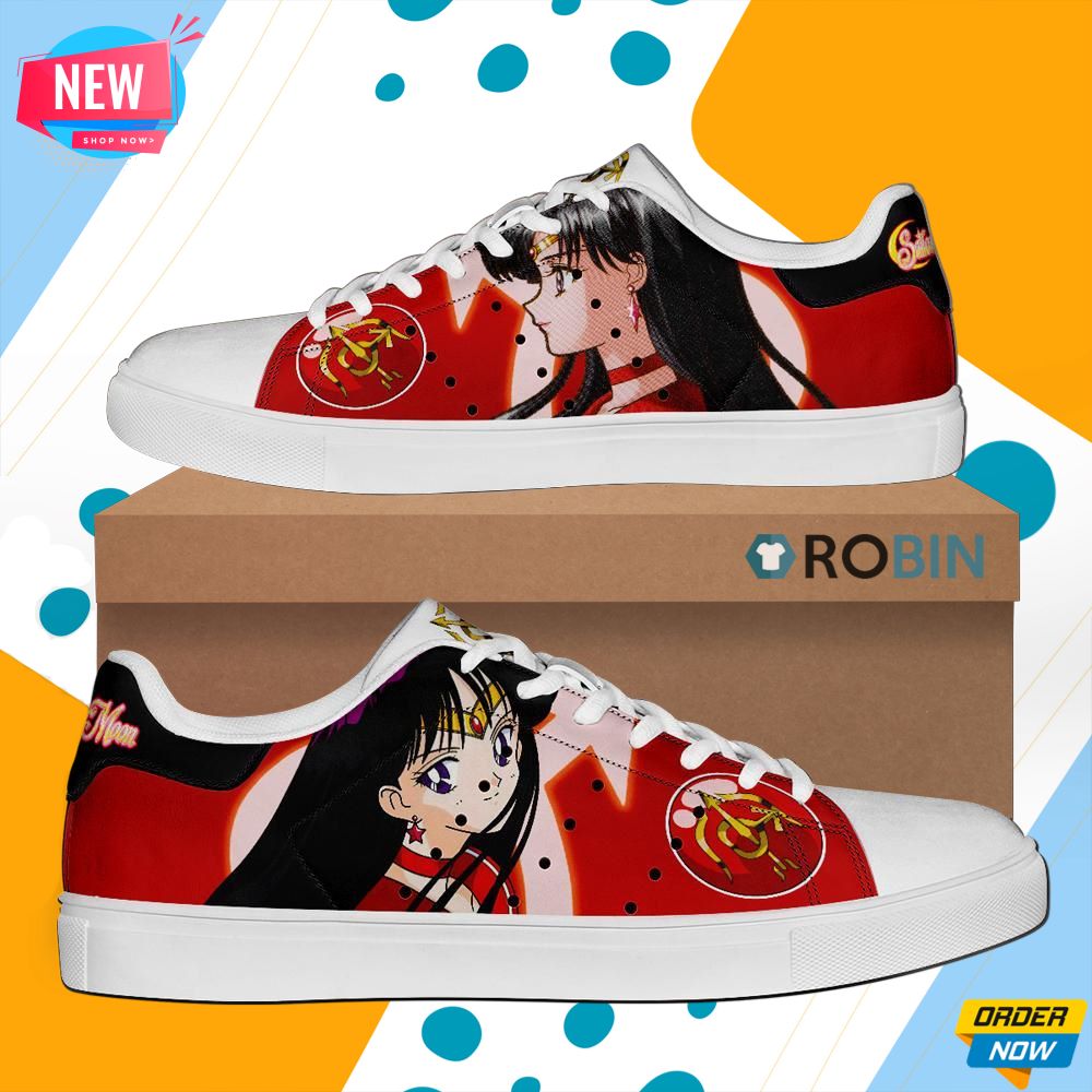 Sailor Mars Skate Shoes Sailor Moon Anime Custom Sneaker - RobinPlaceFabrics