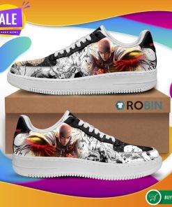 Saitama One Punch Man Air Force Sneakers  Anime NAF Shoes