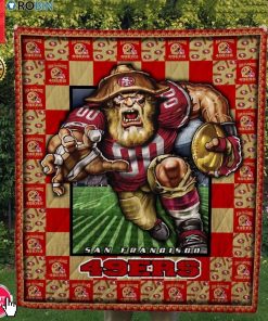 San Francisco 49ers Football Quilt Blanket