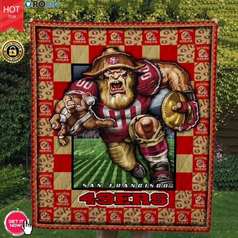 San Francisco 49ers Football Quilt Blanket