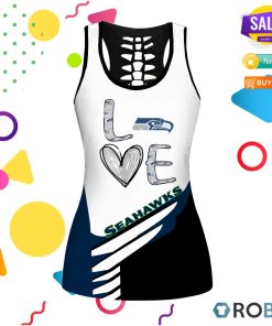 Seattle Seahawks Love Hollow Tanktop & Legging Set Seattle Seahawks Love Hollow Tanktop & Legging Set