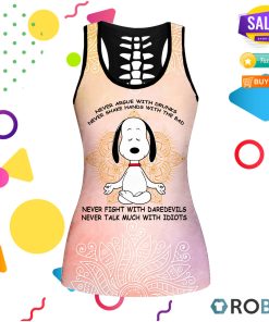 Snoopy Hippie Mandala Hollow Tanktop & Legging Set