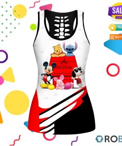 Snoopy and Friends Hollow Tanktop & Legging Set