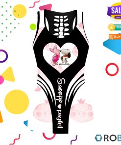 Snoopy and Piglet Hollow Tanktop & Legging Set