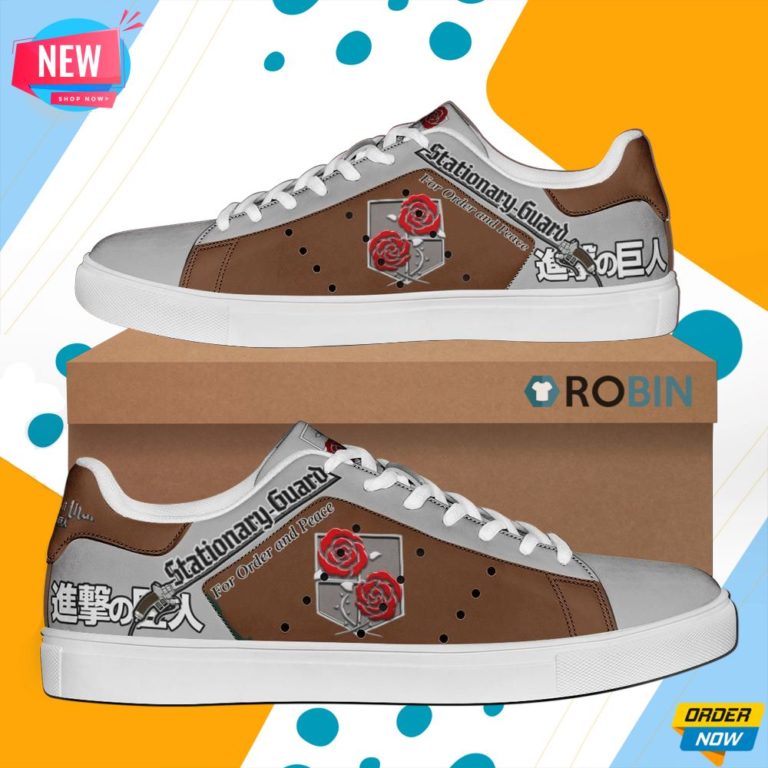 Stationary Guard Skate Shoes Uniform Attack On Titan Anime Sneaker
