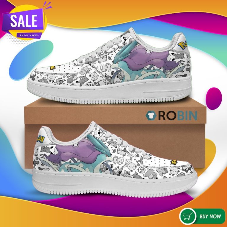 Suicune Air Force Shoes Pokemon Custom Anime Sneakers