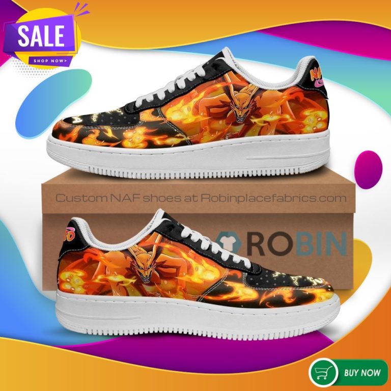 Tailed Beast Kurama Air Force Sneakers Custom Naruto Anime NAF Shoes Leather