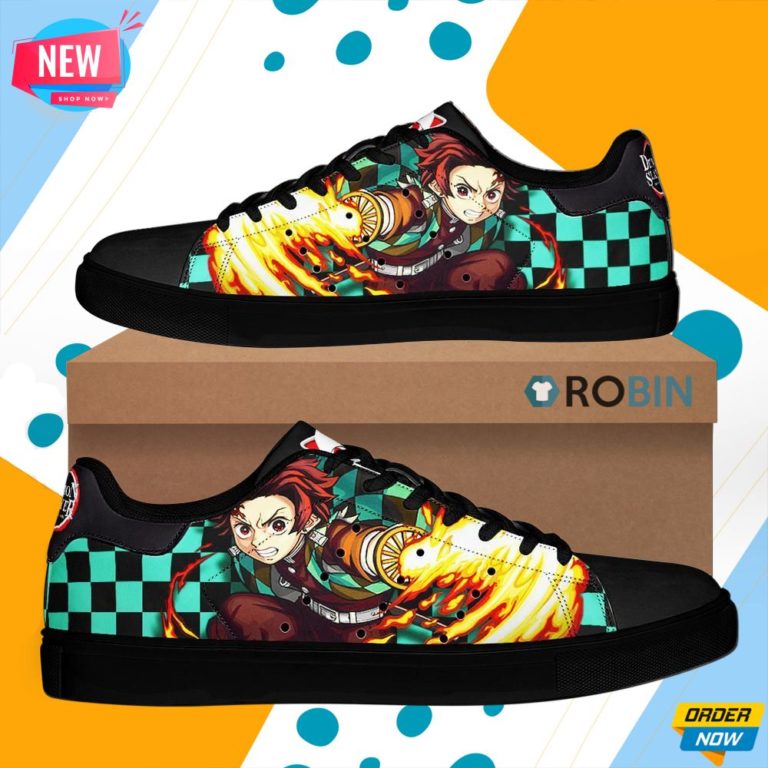 Tanjiro Sun Breathing Skate Shoes Demon Slayer Anime Custom Sneaker