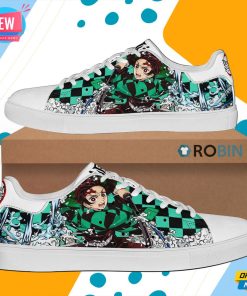 Tanjiro Water Breathing Skate Shoes Demon Slayer Anime Custom Sneaker