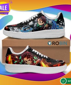 Tanjiro Water and Sun Air Force Shoes Demon Slayer Anime Sneakers Tanjiro Water and Sun Air Force Shoes Demon Slayer Anime Sneakers