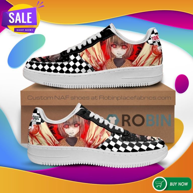 Tokyo Ghoul Hinami Air Force Sneakers Custom Checkerboard NAF Shoes Anime
