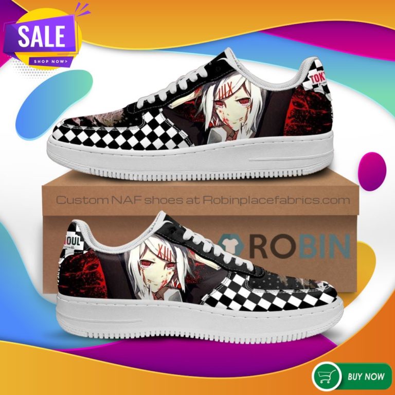 Tokyo Ghoul Juuzou Air Force Sneakers Custom Checkerboard NAF Shoes Anime