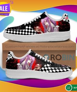 Tokyo Ghoul Rize Air Force Sneakers Custom Checkerboard NAF Shoes Anime