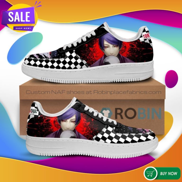 Tokyo Ghoul Tsukiyama Air Force Sneakers Custom Checkerboard NAF Shoes Anime