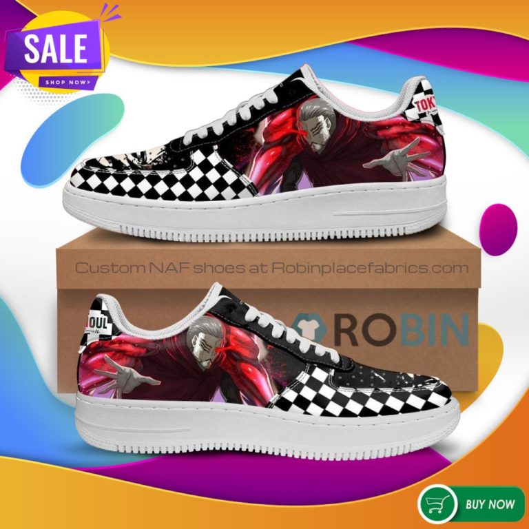 Tokyo Ghoul Yoshimura Air Force Sneakers Custom Checkerboard NAF Shoes Anime