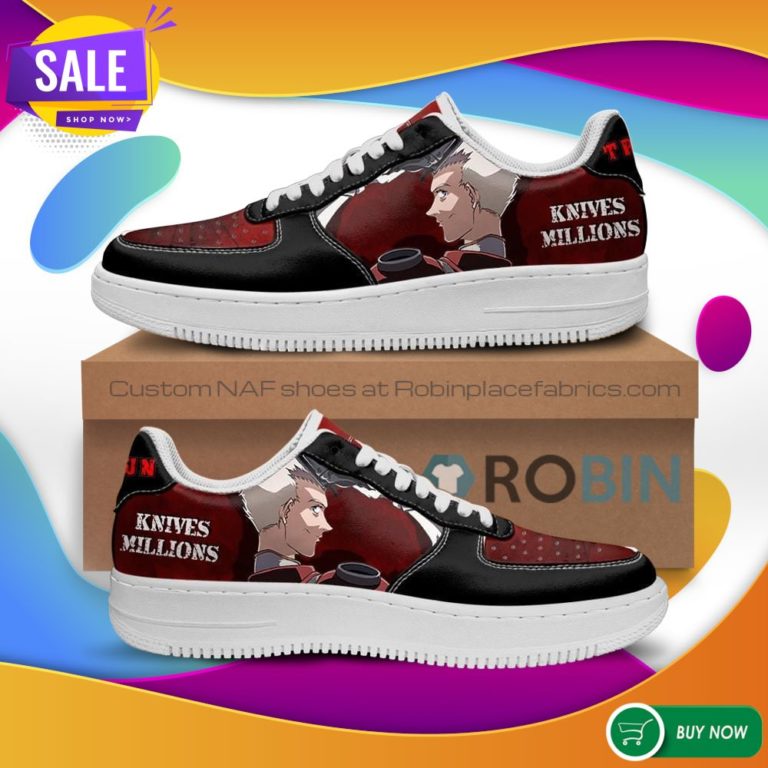 Trigun NAF Shoes Knives Millions Air Force Sneakers Anime NAF Shoes
