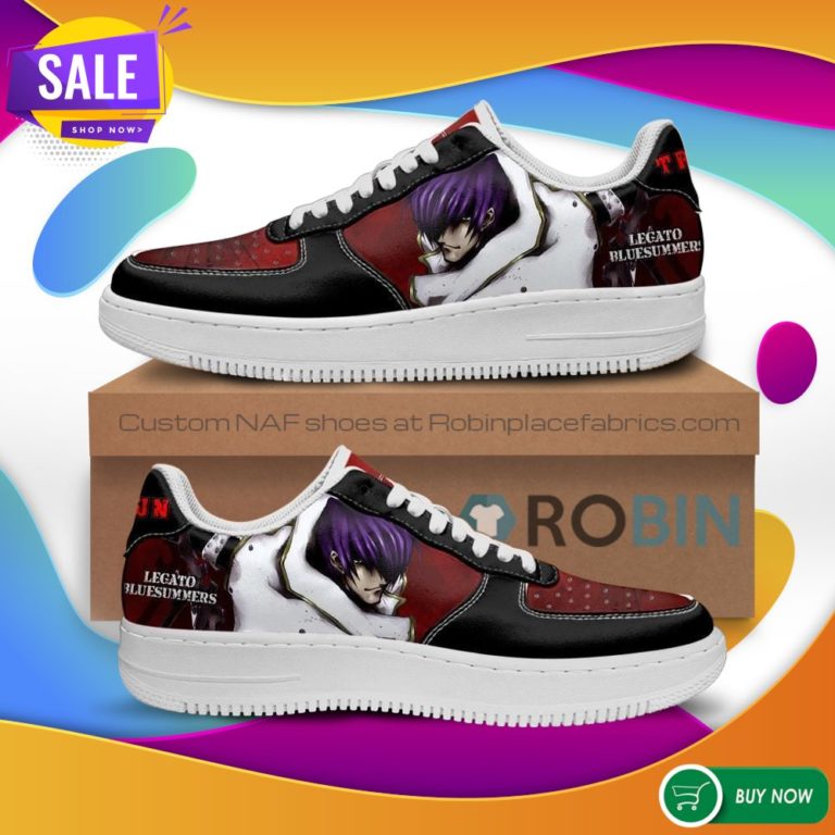 Trigun NAF Shoes Legato Bluesummers Air Force Sneakers Anime NAF Shoes