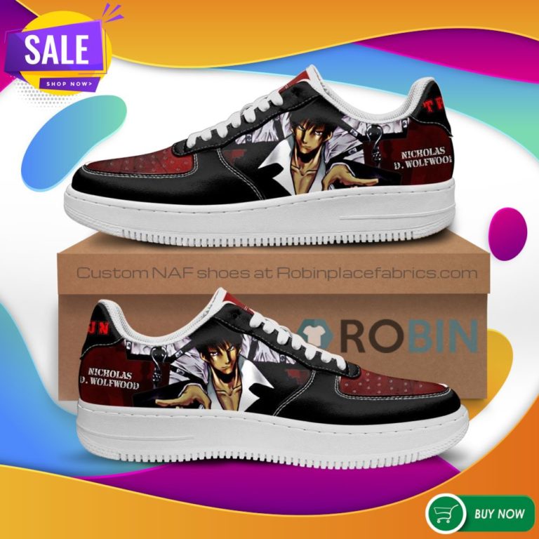 Trigun NAF Shoes Nicholas D. Wolfwood Air Force Sneakers Anime NAF Shoes