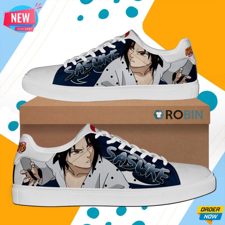 Uchiha Sasuke Skate Shoes Naruto Anime Custom Sneaker
