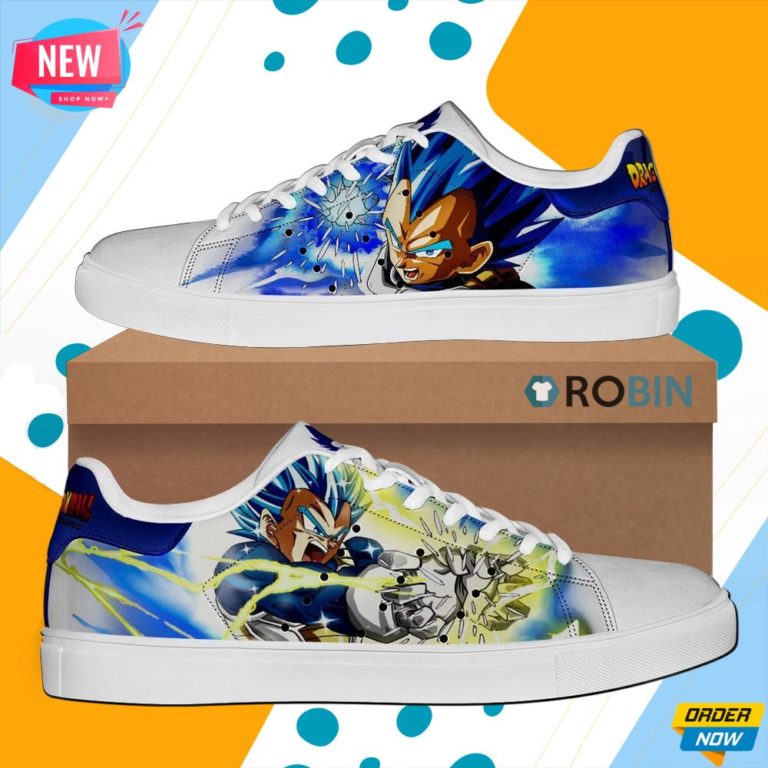 Vegeta Blue Skate Shoes Dragon Ball Anime Custom Sneaker
