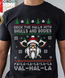 Viking Deck The Halls With Skulls T Shirt