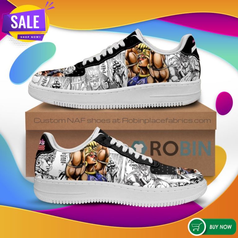 Wamuu Air Force Sneakers Manga Style JoJo’s Anime NAF Shoes