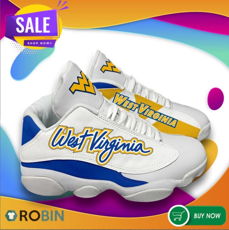 West Virginia Mountaineers Shoes Air Jordan 13 Sneakers