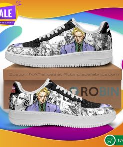 Yoshikage Kira Air Force Sneakers Manga Style JoJo’s Anime NAF Shoes