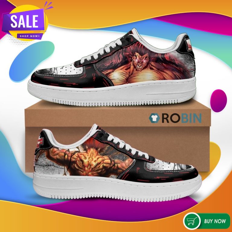 Yujiro Hanma Air Force Sneakers Baki Custom Anime Custom NAF Shoes