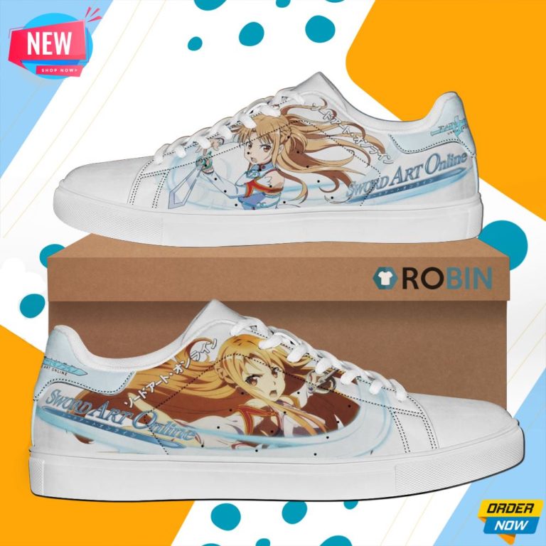Yuuki Asuna Skate Shoes Sword Art Online Anime Sneaker