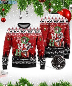 AFC Bournemouth Ho Ho Ho 3D Print Christmas Wool Sweater