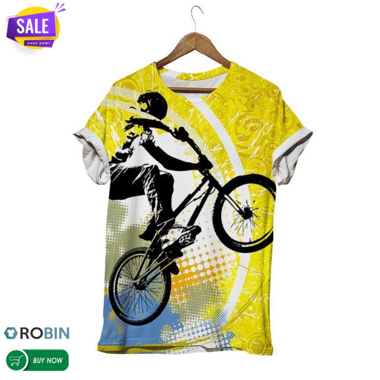 Bicycle Bike Rider Cyclist  3D All Over Print T-Shirt