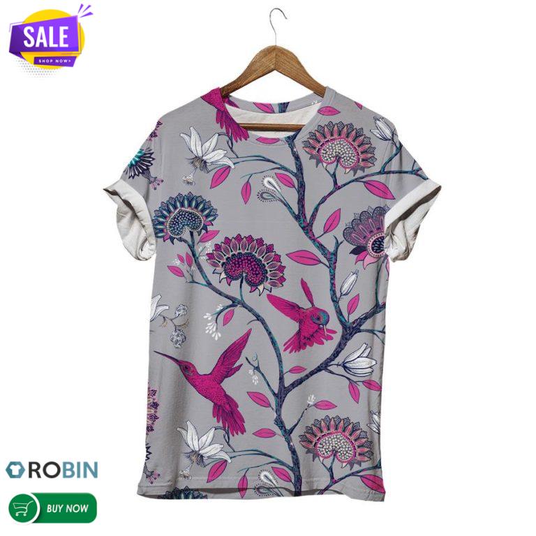 Hummingbird Art Decor  3D All Over Print T-Shirt