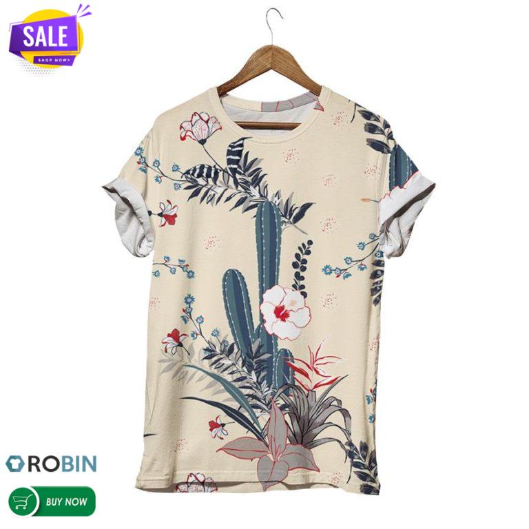 Blooming Cactus  3D All Over Print T-Shirt