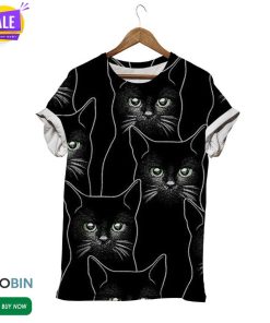 Black Cat  3D All Over Print T-Shirt
