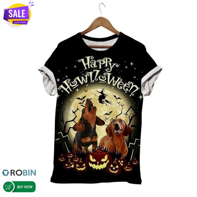 Happy Halloween Dog  3D All Over Print T-Shirt