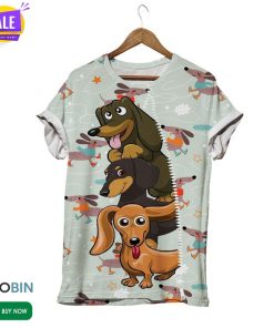 Dog Friends  3D All Over Print T-Shirt